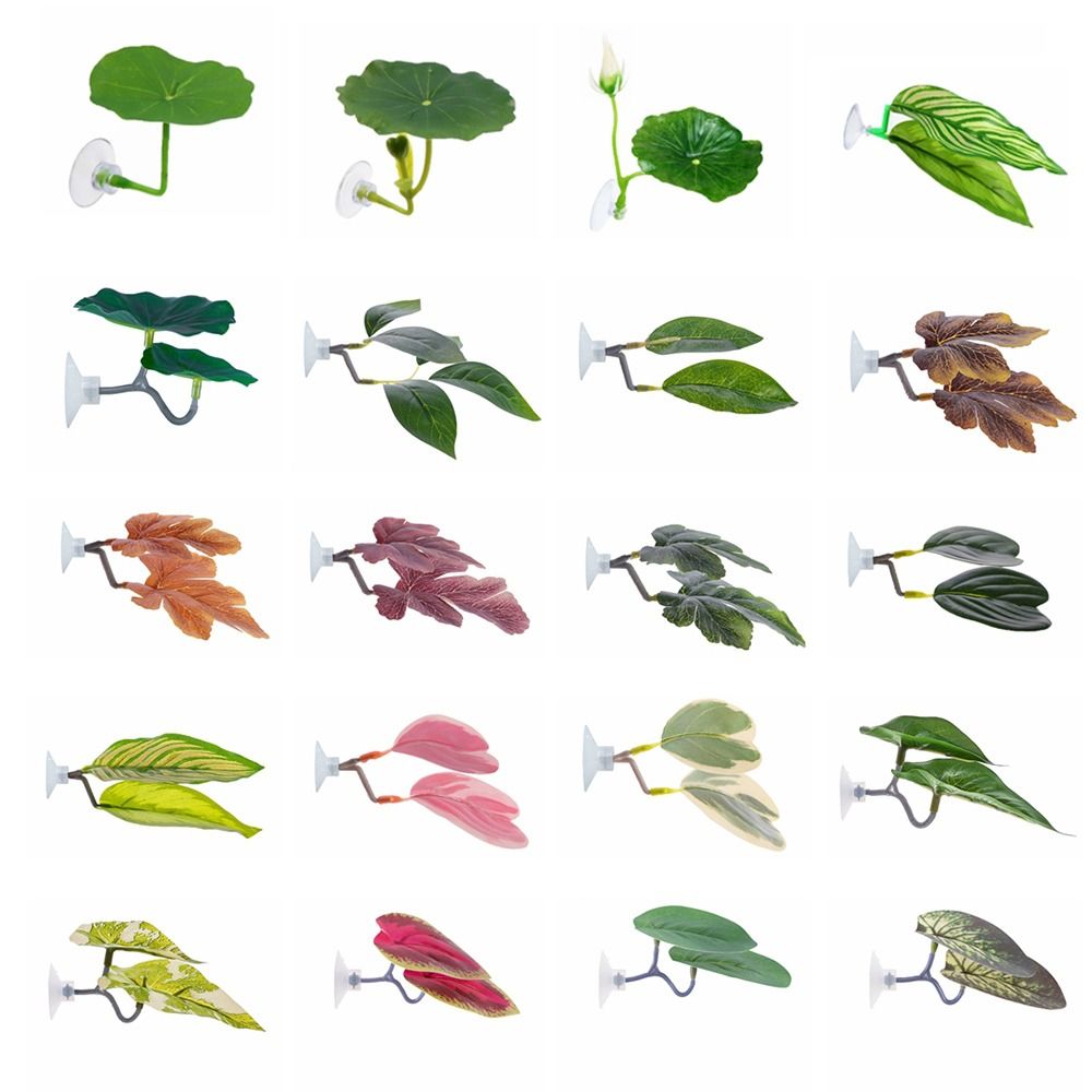 Aquarium Fish Hiding Places - Plastic Betta Fish Rest Leaf Simulated