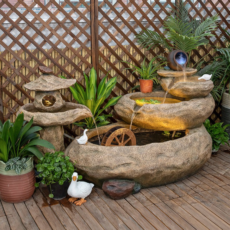 Outdoor Balcony Fish Pond Cour - Aquarium Fish In Pond review and price