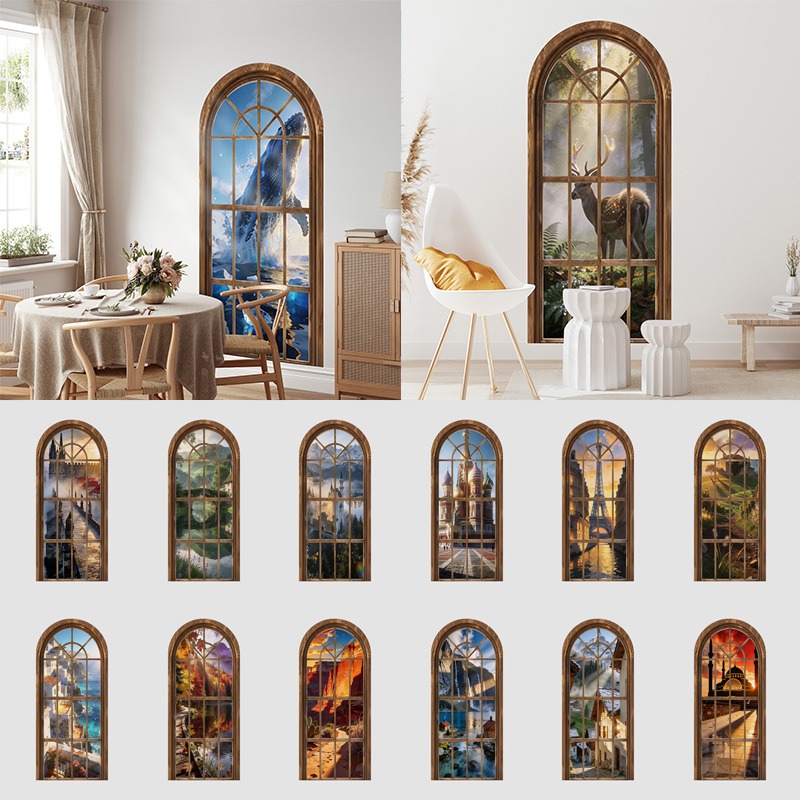 80x180cm 3D Fake Arch Window W - Background Film 3D review and price