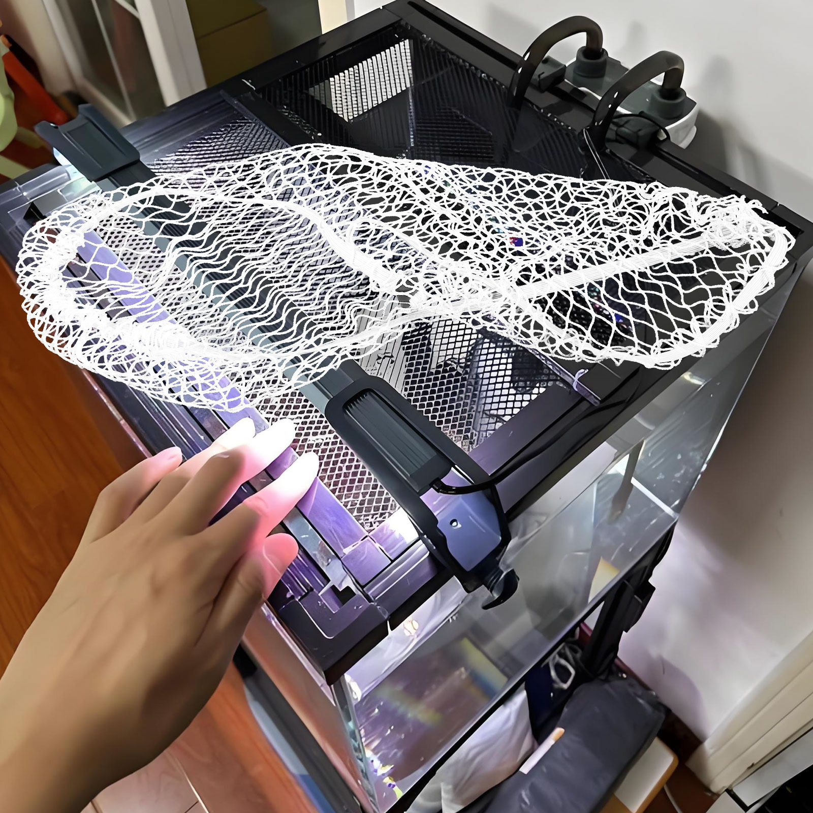 40x20cm Aquarium Mesh Net Cove - Aquarium Fish Jumping review and price