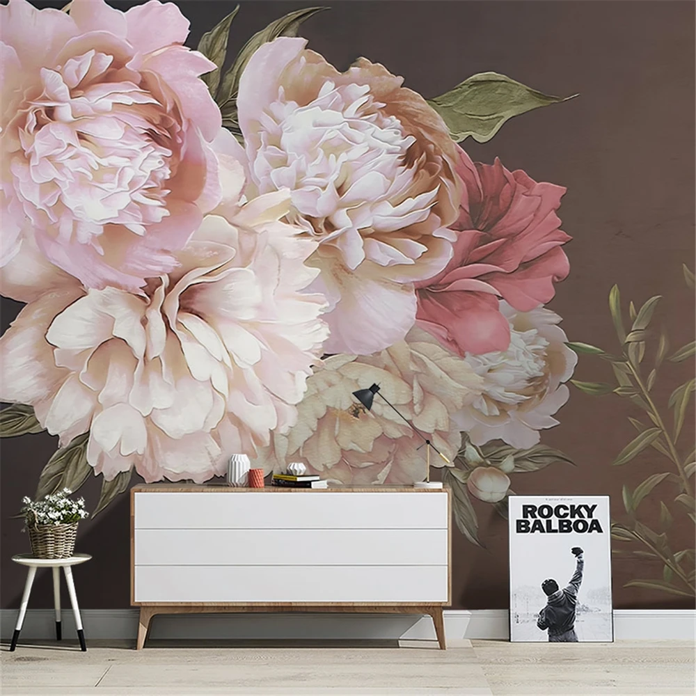 custom American peony wallpape - Background Film 3D review and price