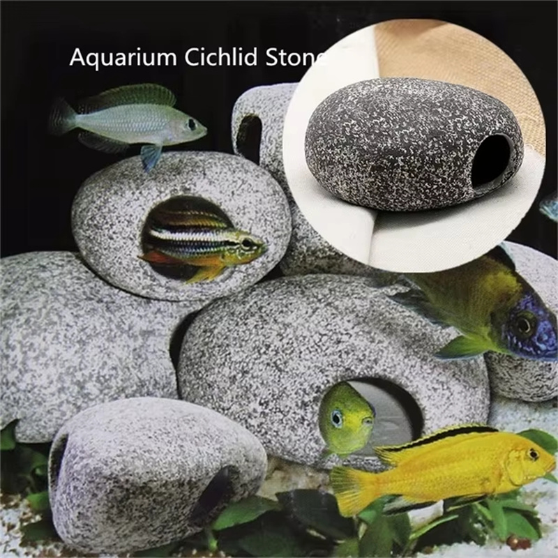 1/2Pcs Aquarium Cichlid Stone  - Aquarium Fish Hiding Places review and price